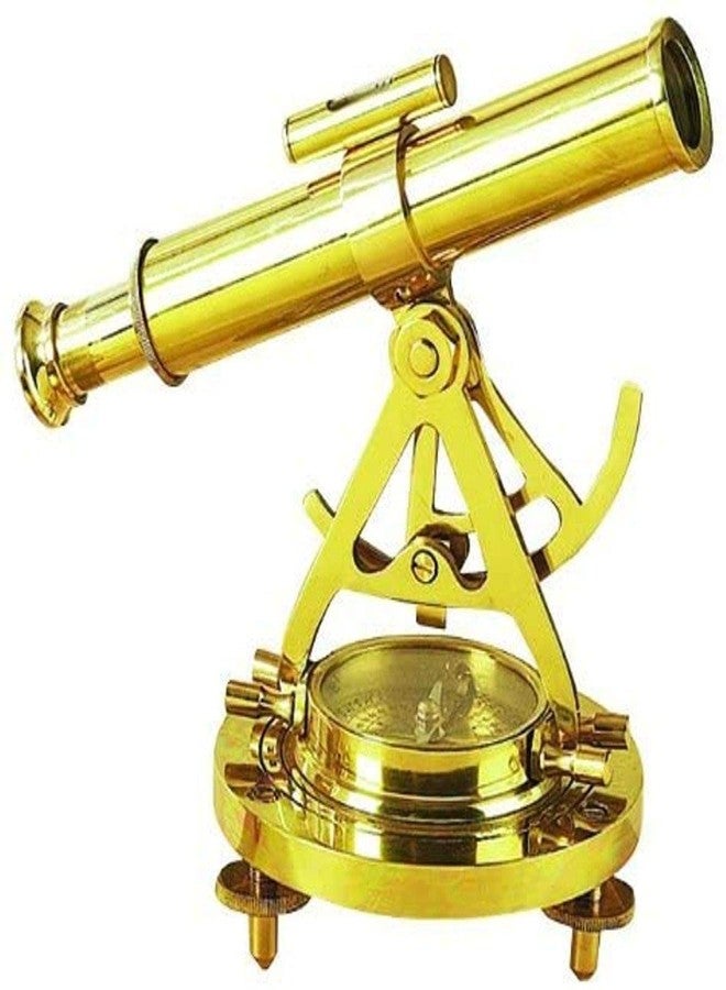 THOR INSTRUMENTS Brass Telescope Compass Feel The Distant Objects Nearer 6" Rustic Vintage Home Decor Gifts - Image 1